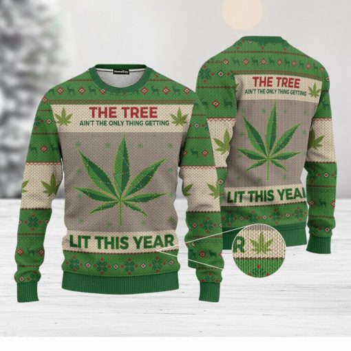 Hobby New Lit This Year Weed Ugly Christmas 3D Sweater Gift For Men And Women