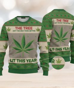 Hobby New Lit This Year Weed Ugly Christmas 3D Sweater Gift For Men And Women