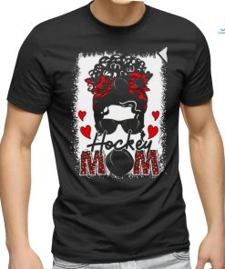 Hockey Mom Leopard Messy Bun Game Day Mothers Day Meaningful T Shirt