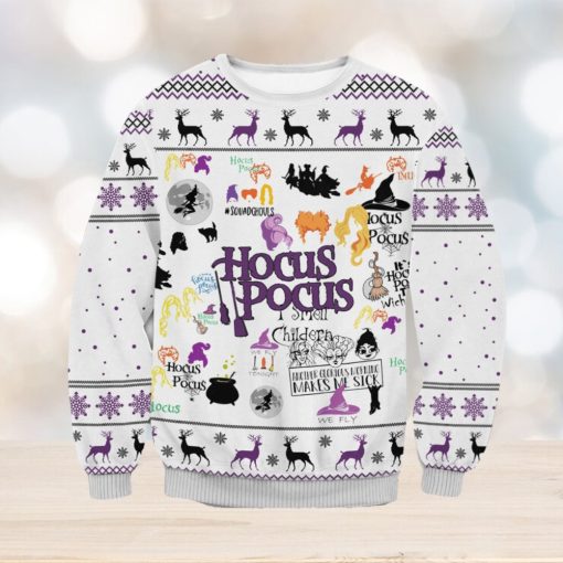 Hocus Pocus For Christmas Gifts 3D Printed Ugly Christmas Sweater