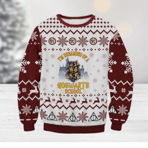 Hogwarts School Christmas Ugly Wool Knitted Sweater