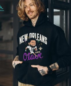 Homage Chris Olave Gray New Orleans Saints Caricature Player shirt
