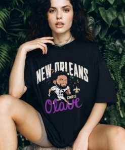 Homage Chris Olave Gray New Orleans Saints Caricature Player shirt