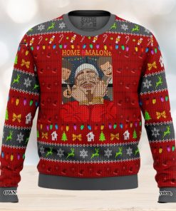 Home Malone Meme For Christmas Gifts Ugly Christmas Wool Knitted Sweater