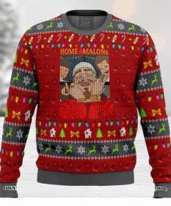 Home Malone Meme For Christmas Gifts Ugly Christmas Wool Knitted Sweater