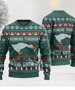 Honking Through The Snow For Christmas Gifts Ugly Christmas Holiday Sweater