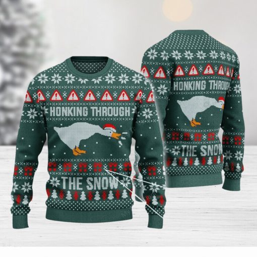 Honking Through The Snow For Christmas Gifts Ugly Christmas Holiday Sweater