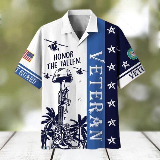 Honor The Fallen Retro US Coast Guard Hawaiian Shirt For Men Veteran