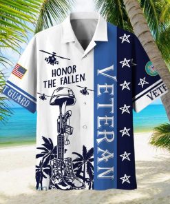 Honor The Fallen Retro US Coast Guard Hawaiian Shirt For Men Veteran