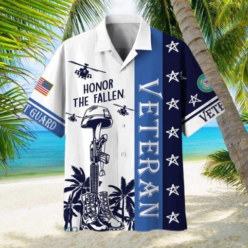 Honor The Fallen Retro US Coast Guard Hawaiian Shirt For Men Veteran