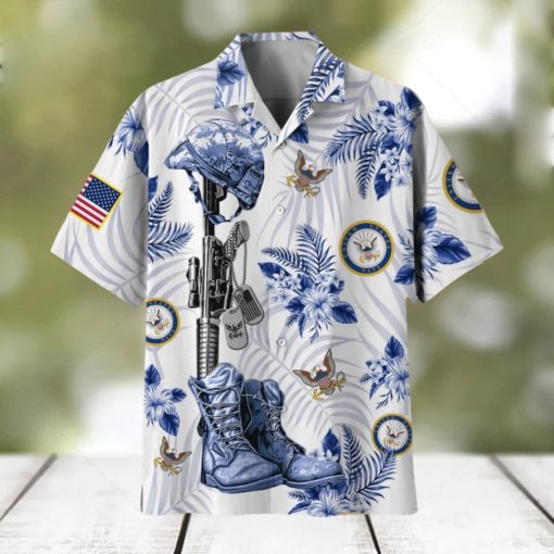 Honoring All Who Served Summer US Navy Hawaiian Shirt Veteran