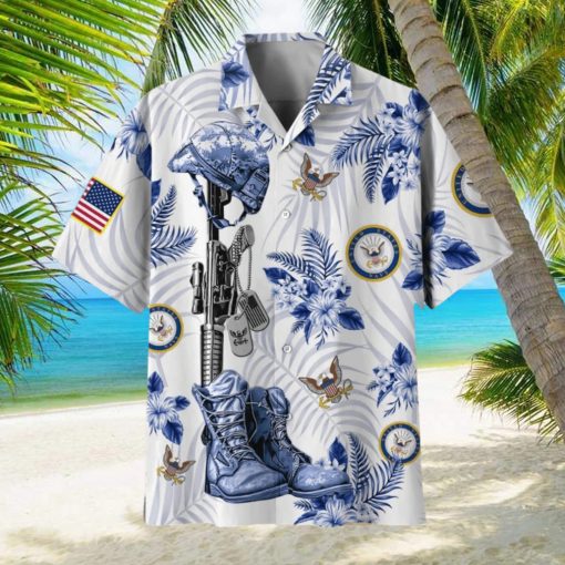 Honoring All Who Served Summer US Navy Hawaiian Shirt Veteran