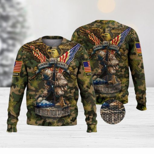 Honoring Our Heroes Veteran For Christmas Gifts Knitting Pattern Sweater