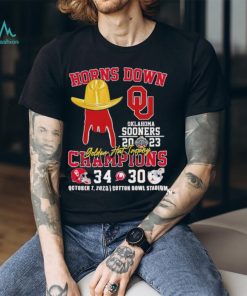 Horns Down Oklahoma Sooners 2023 Golden Hat Trophy Champions 34 30 shirt