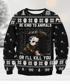 Horror Kind To Animals For Christmas Gifts Ugly Christmas Holiday Sweater