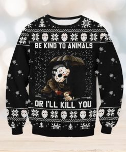 Horror Kind To Animals For Christmas Gifts Ugly Christmas Holiday Sweater