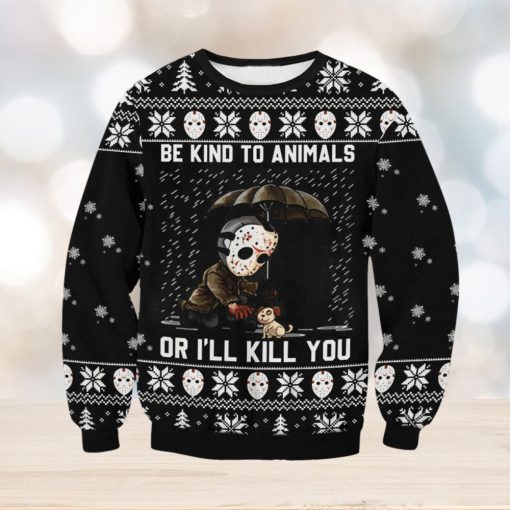 Horror Kind To Animals For Christmas Gifts Ugly Christmas Holiday Sweater