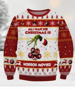 Horror Movies Grinch Christmas Ugly Sweater Gift For Men And Women