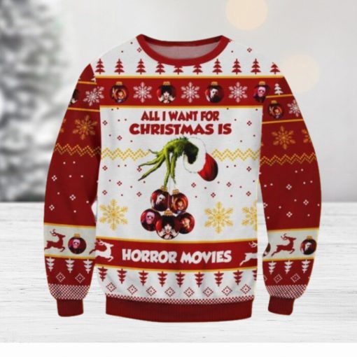 Horror Movies Grinch Christmas Ugly Sweater Gift For Men And Women