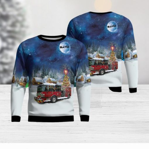 Horry County Fire Rescue Station 46, Conway, South Carolina Christmas AOP 3D Ugly Christmas Sweater