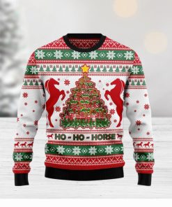 Horse Christmas Tree Christmas Ugly Christmas Wool Knitted Sweater