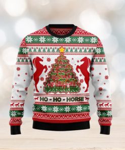 Horse Christmas Tree Christmas Ugly Christmas Wool Knitted Sweater