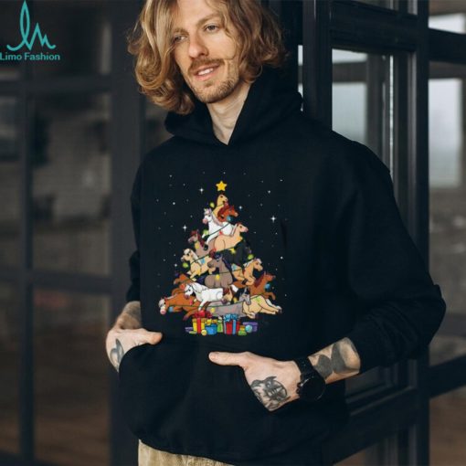 Horse Christmas Tree Classic T Shirt
