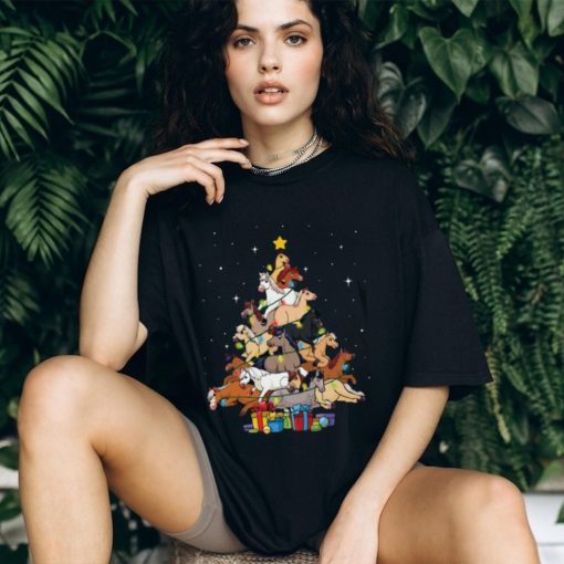 Horse Christmas Tree Classic T Shirt
