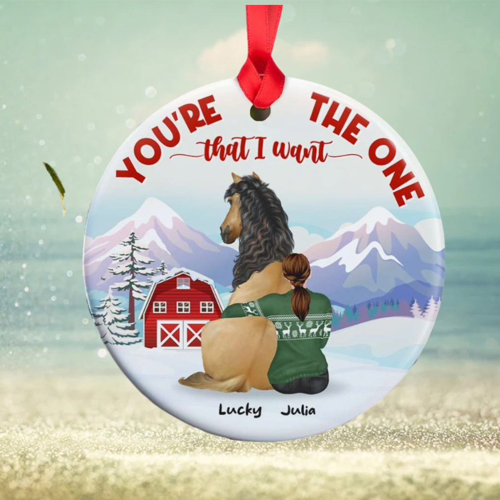 Horse You're The One That I Want, Personalized Ceramic Ornament Horse You're The One That I Want, Personalized Ceramic Ornament