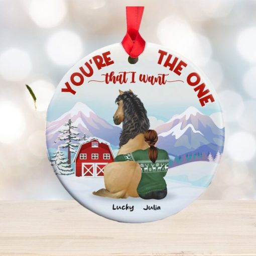Horse You’re The One That I Want, Personalized Ceramic Ornament