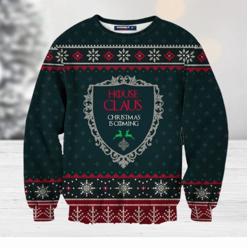 House Claus Unisex Knitting Pattern Ugly Christmas Sweater