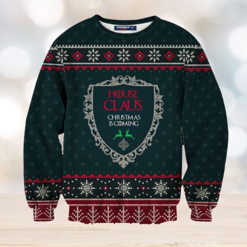 House Claus Unisex Knitting Pattern Ugly Christmas Sweater