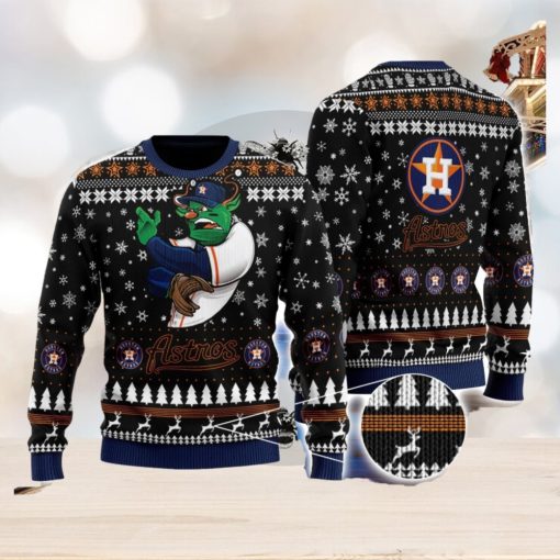 Houston Astros Logo Cute Christmas Gift Ugly Christmas Sweater For Fans