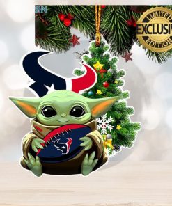 Houston Texans Baby Yoda NFL Christmas Tree Decorations Ornament