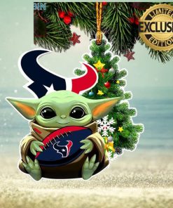 Houston Texans Baby Yoda NFL Christmas Tree Decorations Ornament