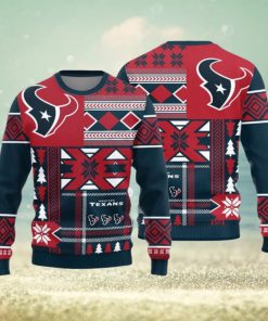 Houston Texans Christmas Snowflakes Pattern New Style Knitted Sweater