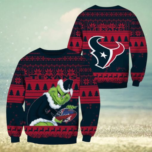 Houston Texans NFL Grinch Christmas Ugly Sweater Fans Gift Funny For Men And Women