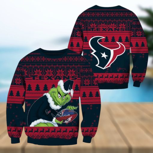 Houston Texans NFL Grinch Christmas Ugly Sweater Fans Gift Funny For Men And Women