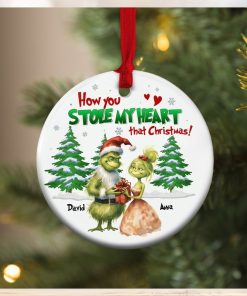 How You Stole My Heart That Christmas, Personalized Couple Ornament, Couple Gift