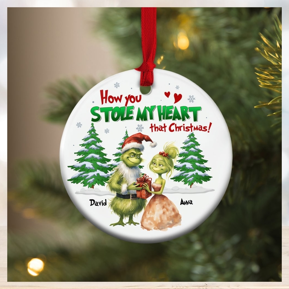 How You Stole My Heart That Christmas, Personalized Couple Ornament, Couple Gift How You Stole My Heart That Christmas, Personalized Couple Ornament, Couple Gift