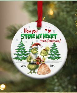 How You Stole My Heart That Christmas, Personalized Couple Ornament, Couple Gift