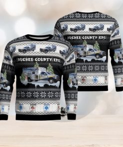 Hughes County Emergency Medical Service AOP Christmas Ugly Sweater