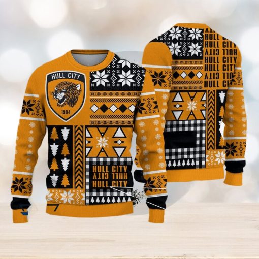 Hull City Pocket Efl Logo Team Ugly Christmas Sweater For Fans Gift Unisex Sweatshirt