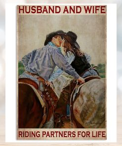 Husband And Wife Riding Partners For Life Vertical Poster