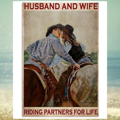 Husband And Wife Riding Partners For Life Vertical Poster