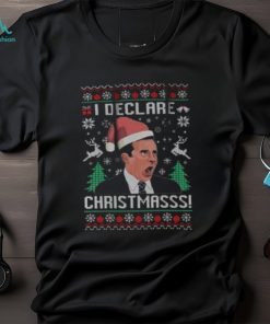 I Declare Christmasss, The Office Christmas Sweater, Holiday Sweater, Ugly Christ Lightweight Hoodie by JamesArtStore