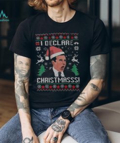 I Declare Christmasss, The Office Christmas Sweater, Holiday Sweater, Ugly Christ Lightweight Hoodie by JamesArtStore