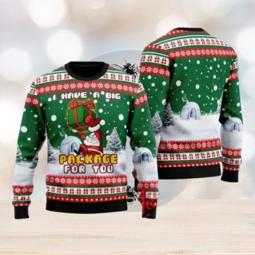 I Have A Big Package For You Ugly Christmas Sweater Gift Knitting Sweater