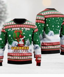 I Have A Big Package For You Ugly Christmas Sweater Gift Knitting Sweater