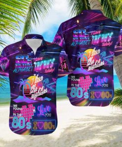 I Love The 80s Neon Music Party Hawaiian Shirt